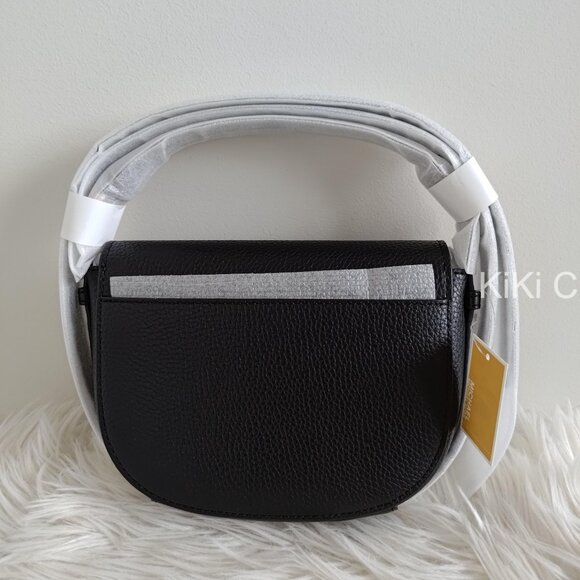 BRAND NEW Michael Kors Reed Small Pebbled Leather Crossbody Bag Black 35F3G6RC1T - Picture 2 of 8